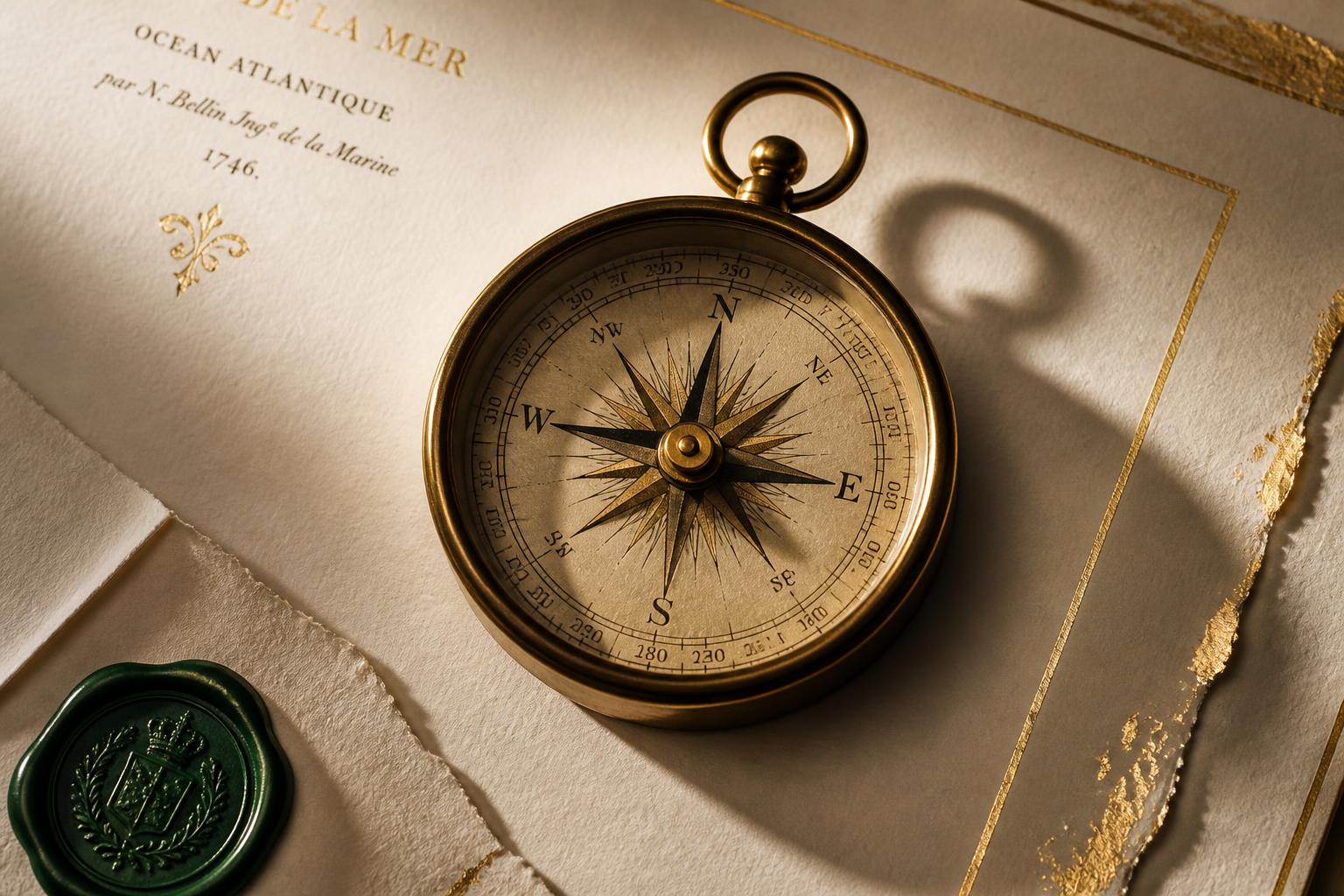 A brass compass on aged paper — the Growth Broker diagnostic